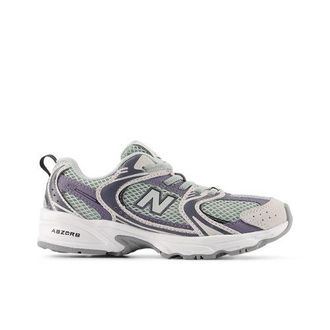New Balance Bambino 530 Bungee Lace in Grigio, Pelle, Taglia 32.5