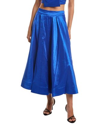 Milly Juliet Taffeta Midi Skirt