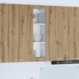 vidaXL vidaXL Armadio pensile con porta Rovere artigianale 40 x 31 x 100 cm
