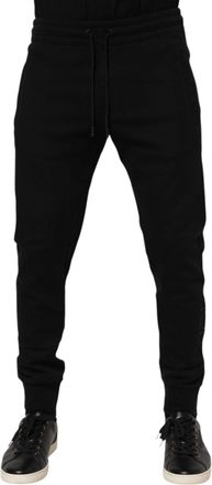 Dolce & Gabbana Black Cotton Men Jogger SweatMens Mens Pants