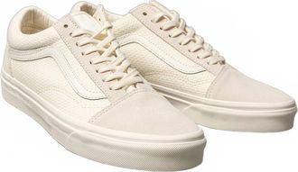 Vans Mens Old Skool Woevn Check Sneakers In Cda-Linen Marshmallow
