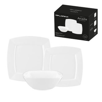 OEM Platos Llanos De Porcelana Florina Arcadia Para 6 Personas