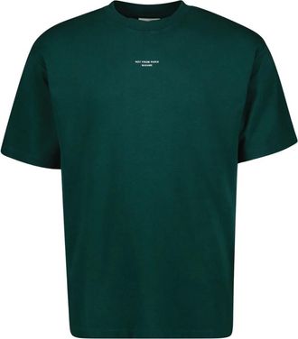 Dr&ocirc;le de Monsieur T-shirt Slogan Classique - Heren - T-shirts - Groen - S - Katoen - Tops