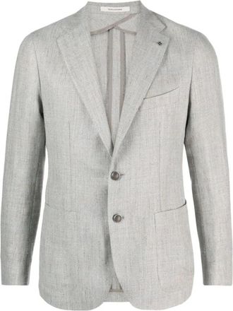 Tagliatore Montecarlo Jas - Heren - Blazers - Blauw - L - Leer - Jassen