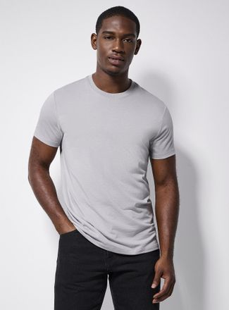 Le 31 Mens Soft stretch jersey T-shirt Muscle fit