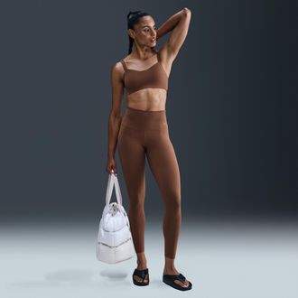 Nike Womens Zenvy High-Waisted 7/8 Leggings in Brown | DQ6015-265