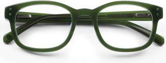 Eyebobs Biff 51mm Square Reading Glasses in Olive Green at Nordstrom, Size +1.25