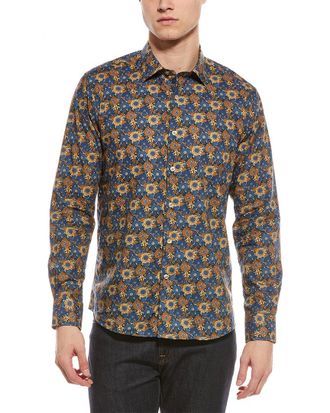 Scott Barber Canclini Bold Floral Print Shirt