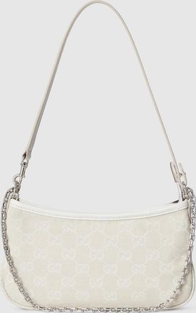 Gucci Gossip Small Shoulder Bag, White, GG Canvas