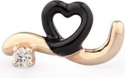 Bea Bongiasca Enamel & Diamond Single Stud Earring in Black at Nordstrom