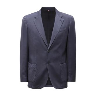 Santaniello Blazers, male, Blue, Size: L Gl7220Mf Wool Jacket