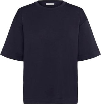 Inwear Marine Blue Oversize Tshirt Modal Polyester - Dames - T-shirts - Blauw - XL - Polyester - Tops
