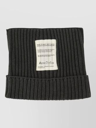 Acne Studios beanie cotton ribbed design folded cuff