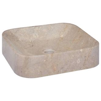Berkfield Home Sink Grey 40x40x10 cm Marble | Size: 40 x 40 x 10 cm