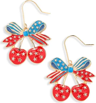 Leith Americana Cherry Drop Earrings in Red Multi- Gold at Nordstrom Rack