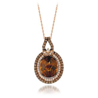 Le Vian Ladies Semi Precious Fashion Pendant in 14k Strawberry Gold