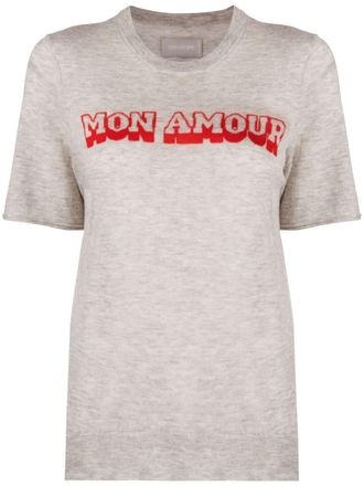 Zadig&Voltaire Maglione con effetto jacquard Mon Amour - Grigio