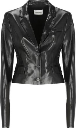 Andamane Synthetisch leren jack - Dames - Blazers - Zwart - M - Leer - Jassen