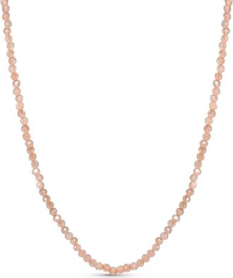 Jewelmak 14K Peach Moonstone Necklace
