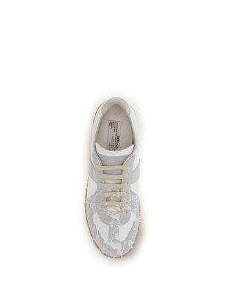 Maison Margiela Mens Sneakers Replica White-Off White Upper Suede Trainers White/off