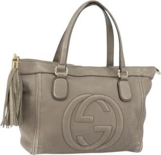 Gucci Pre-owned Tote Bags, female, Gray, Size: ONE SIZE Pre-owned Tote Bag
