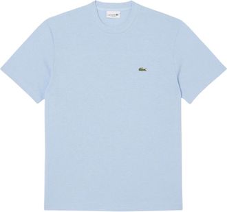 Lacoste Heavy Cotton and Linen Piqu&eacute; T-shirt - Heren - T-shirts - Blauw - M - Katoen - Tops