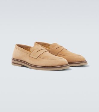 Brunello Cucinelli Suede penny loafers