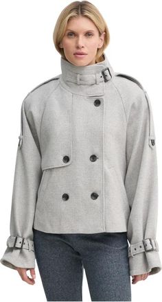 Gestuz Avic Jas - Dames - Zomerjassen - Grijs - L - Wol - Jassen