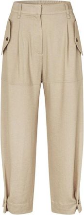 Masai Cropped Broeken - Dames - Vrijetijds broeken - Beige - 2XL - Broeken