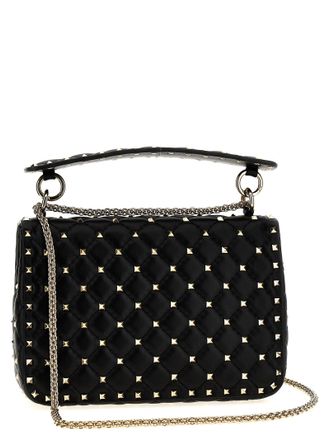 Valentino Garavani Rockstud Spike Shoulder Bag - Black
