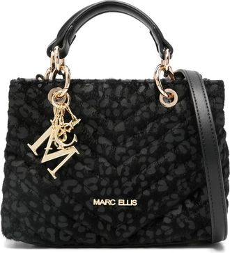 Marc Ellis Arisu lettering-charm crossbody bag - women - Polyester/Polyester - One Size - Black