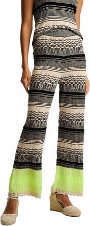 Lisa Todd Womens Summer Sway Pant In Almond/black