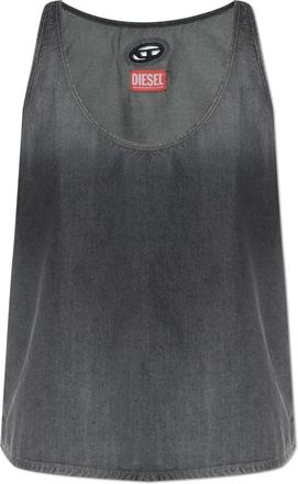 Diesel De-Misy-S Top - Dames - Tops zonder mouwen - Grijs - M - Denim - Tops