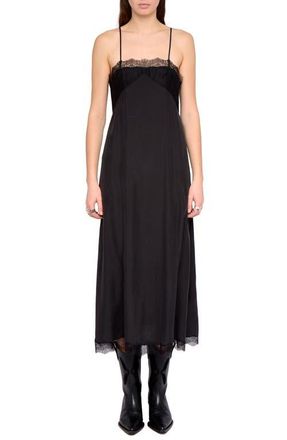 Zadig&Voltaire Ridar Silk Slipdress in Black at Nordstrom, Size X-Small