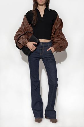 Amiri Flared Leg Jeans, Womens, Navy Blue