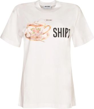 Moschino Stijlvolle T-shirts en Polos - Dames - T-shirts - Wit - XS - Tops