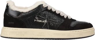 Premiata Quinn D Sneaker - Dames - Sneakers - Zwart - 41 EU - Leer - Schoenen