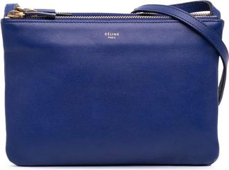 Celine Borsa a tracolla Trio piccola in pelle di agnello 2014 - Blu