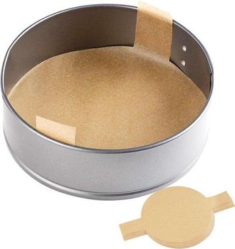 OEM 100 Hojas De Papel De Hornear, Forro Para Molde Redondo De 15 Cm Con Pesta&ntilde;a Para Levantar Molde, Papel Hornear Precortado Hornear Galletas Pan