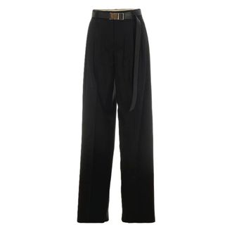Max Mara Wide Trousers, female, Black, XS, Bergamo Trousers