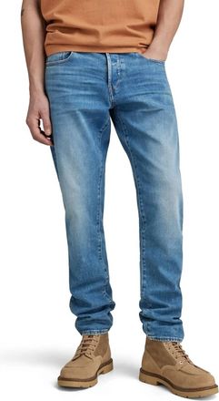 G-Star 3301 Regular Tapered Jeans In Worn In Azure