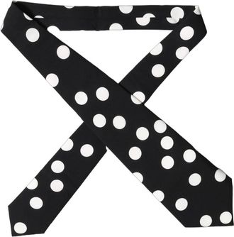 Dolce & Gabbana Polka Dot Silk Adjustable Necktie - Dames - Stropdassen - Zwart - ONE Size - Accessoires