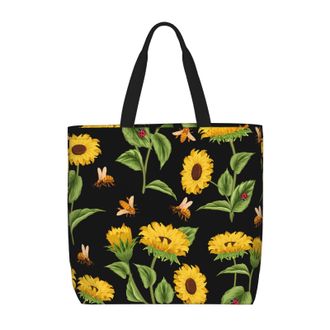 Generic Women Handbag Sunflower Womens Tote Bag Folding Large Capacity Crossbody Bags, For Birthday, Swim, Wedding, School, Work