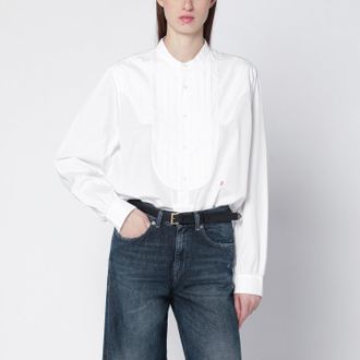 Prada White cotton canvas shirt
