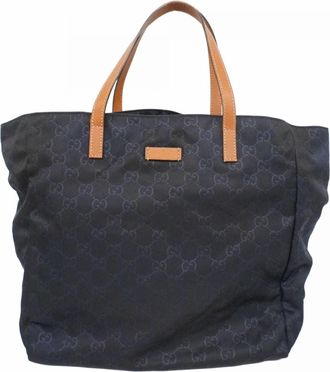 Gucci Navy Nylon Tote Bag (Pre-Owned)