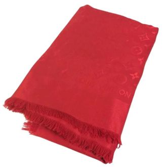 Louis Vuitton Pre-owned Scarves, female, Red, Size: ONE SIZE Pre-owned Monogram Stole