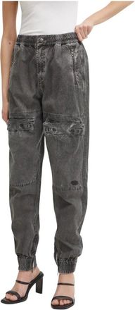 Diesel Broeken, Dames, Grijs, M, Katoen, P-Ride-Q3 Broek