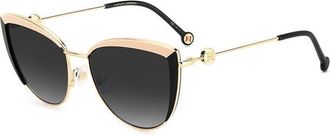 Carolina Herrera Grey Gradient Cat Eye Ladies Sunglasses HER 0112/S 0KDX/9O 58