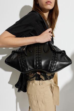 Alexander McQueen Manta Shoulder Bag, Womens, Black