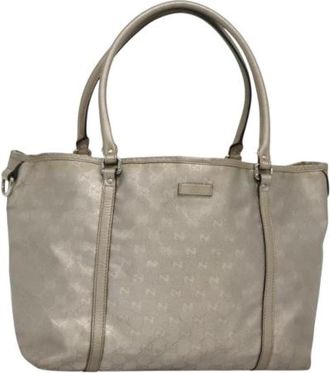 Gucci Pre-owned Canvas gucci-bags - Dames - Vintage Shopper - Grijs - ONE Size - Leer - Vintage